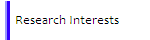 Research Interests