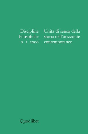 Unità di senso della storia nell’orizzonte contemporaneo