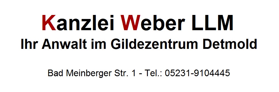 Kanzlei Weber-Tel:05231-9104445