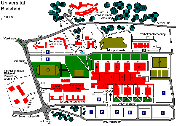 Universit&auml;t Bielefeld (Campusplan)