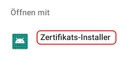 Zertifikat mit dem Zertifikat-Installer installieren